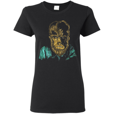 Wolfie Ladies' Black T-Shirt