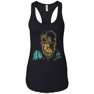 Wolfie Ladies Black Racerback Tank