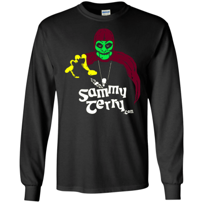 Sammy 1 Hand Color Long Sleeve Black T-Shirt