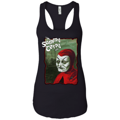 Portrait Ladies Black Racerback Tank