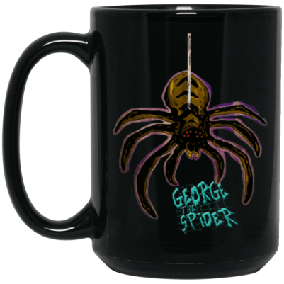 George the Spider 15 oz. Black Mug
