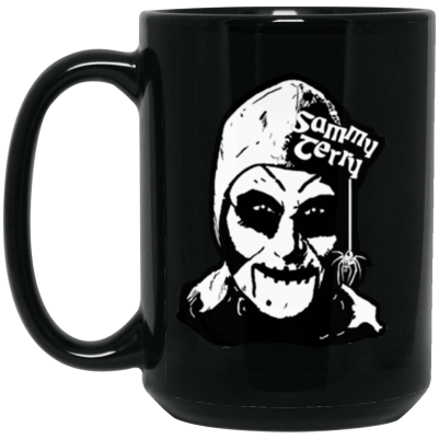 Sammy Face BW 15 oz. Black Mug