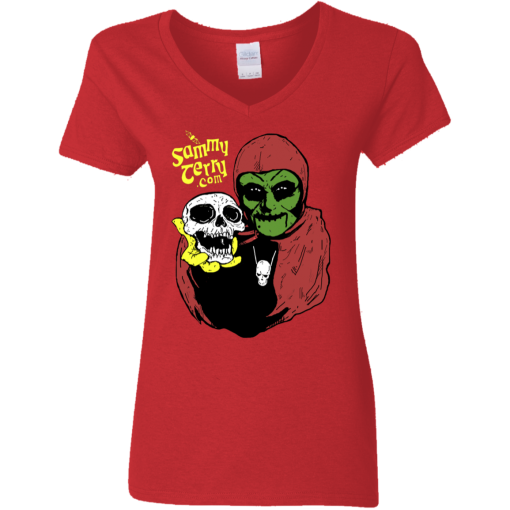 Sammy and Skully Ladies V-Neck Asst Colors T-Shirt - Image 4