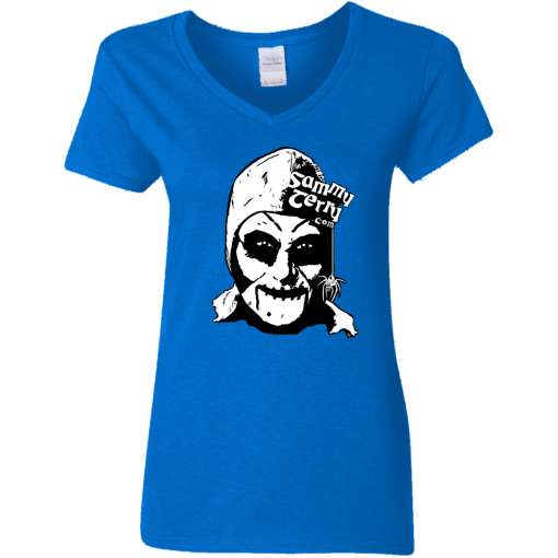 Sammy Face BW Ladies V-Neck  Asst Colors T-Shirt - Image 5