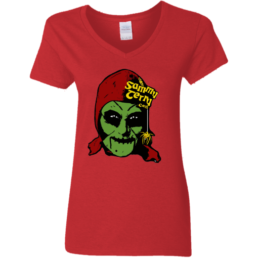 Sammy Face Color Ladies V-Neck  Asst Colors T-Shirt - Image 4
